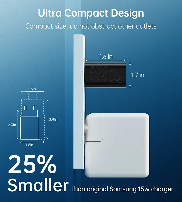 Мережевий зарядний пристрій Choetech USB-C 25W PPS Charger Black