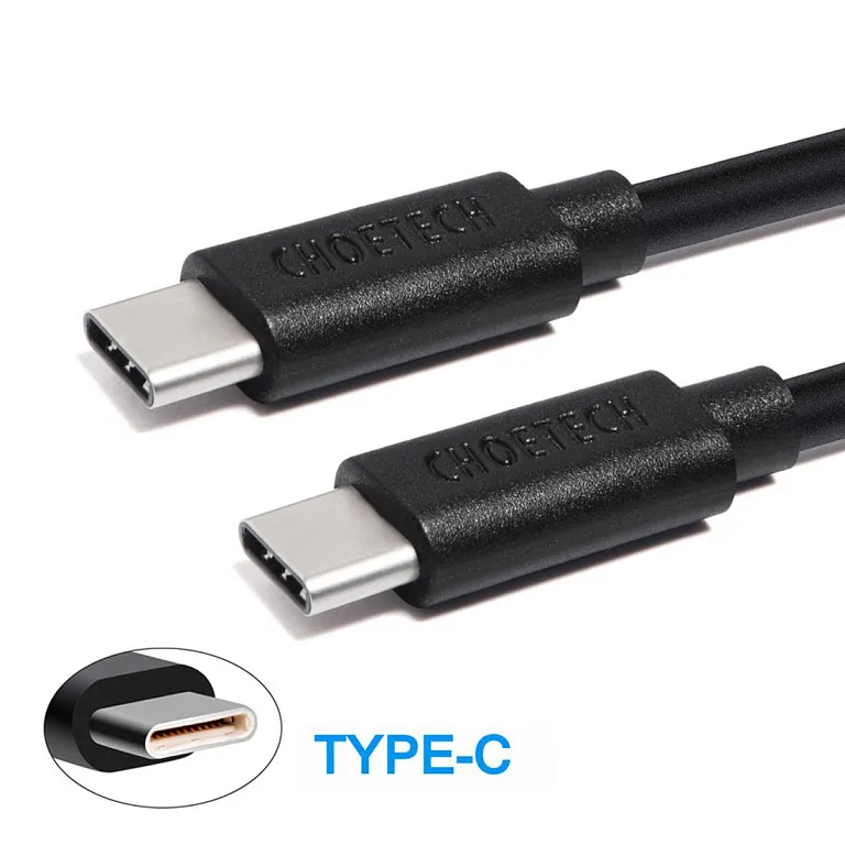 Кабель Choetech USB-C to USB-C PVC cable (1m) Black