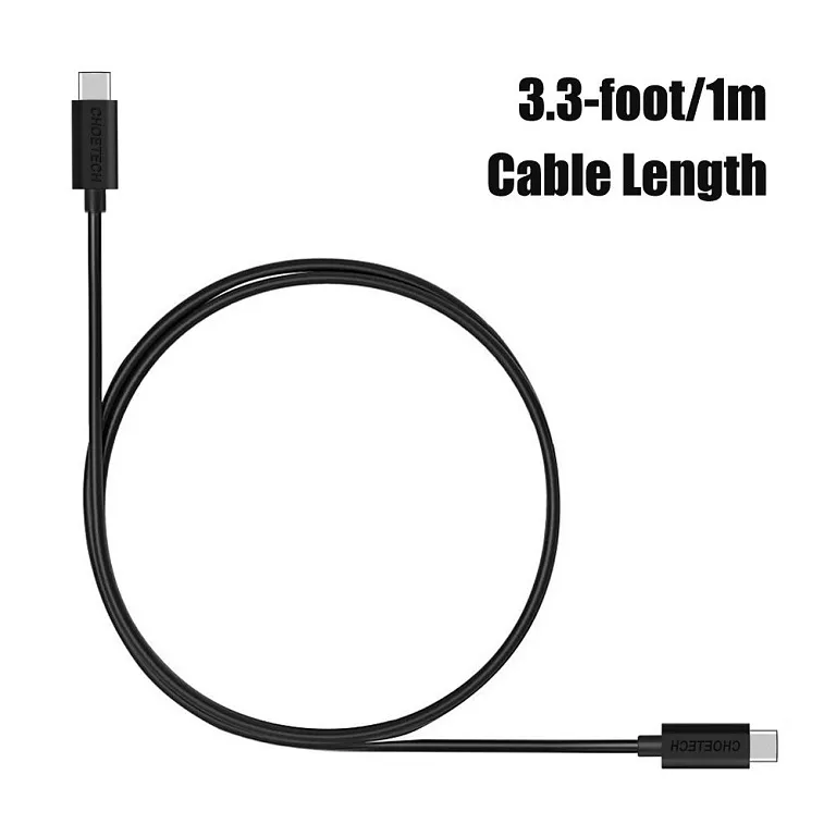 Кабель Choetech USB-C to USB-C PVC cable (1m) Black