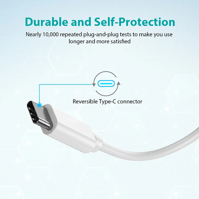 Кабель Choetech USB-C to USB-C PVC cable (2m) White