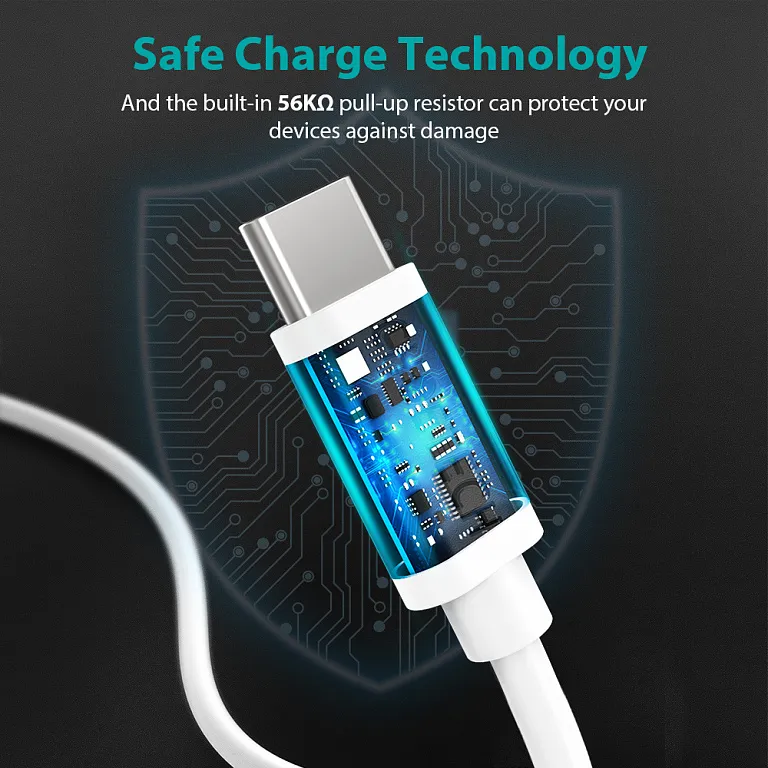 Кабель Choetech USB-C to USB-C PVC cable (2m) White