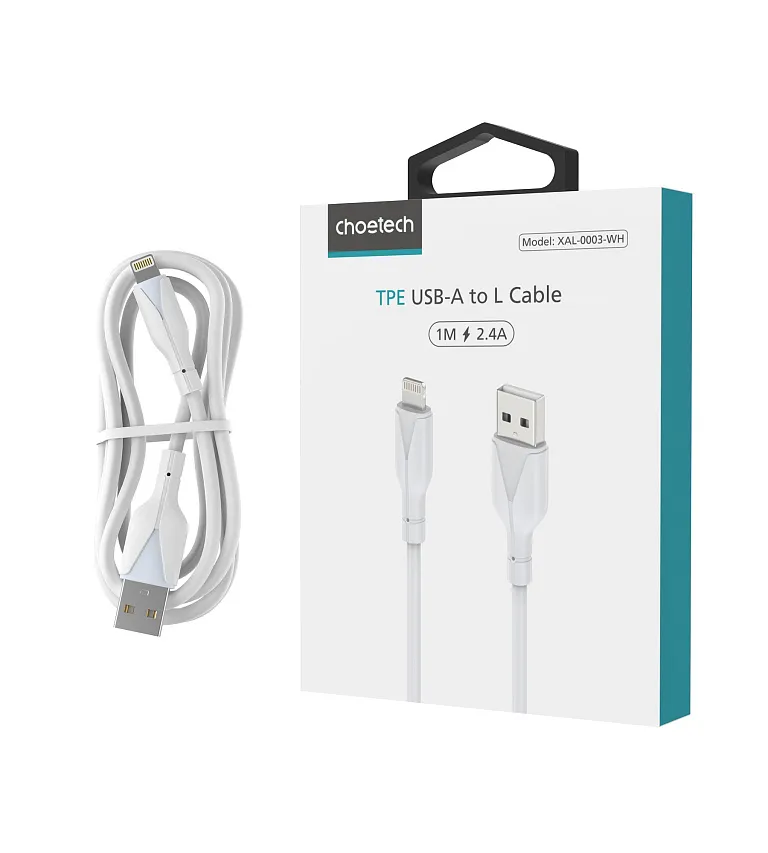 Кабель Choetech USB to Lightning Cable 1m White