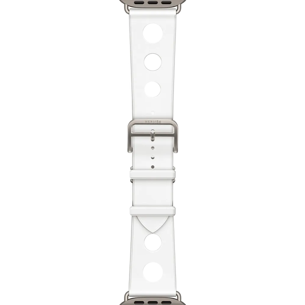 Apple Watch Hermès Ultra 3 GPS + Cellular 49mm Natural Titanium Case with Blanc Scub’H Diving