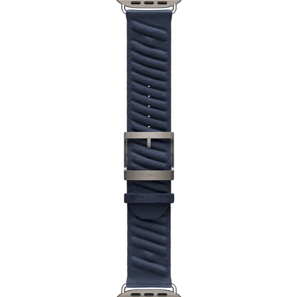 Apple Watch Hermès Ultra 3 GPS + Cellular 49mm Natural Titanium Case with Bleu Nuit En Mer