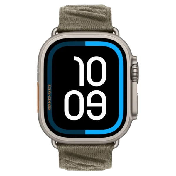 Apple Watch Hermès Ultra 3 GPS + Cellular 49mm Natural Titanium Case with Gris Titane En Mer