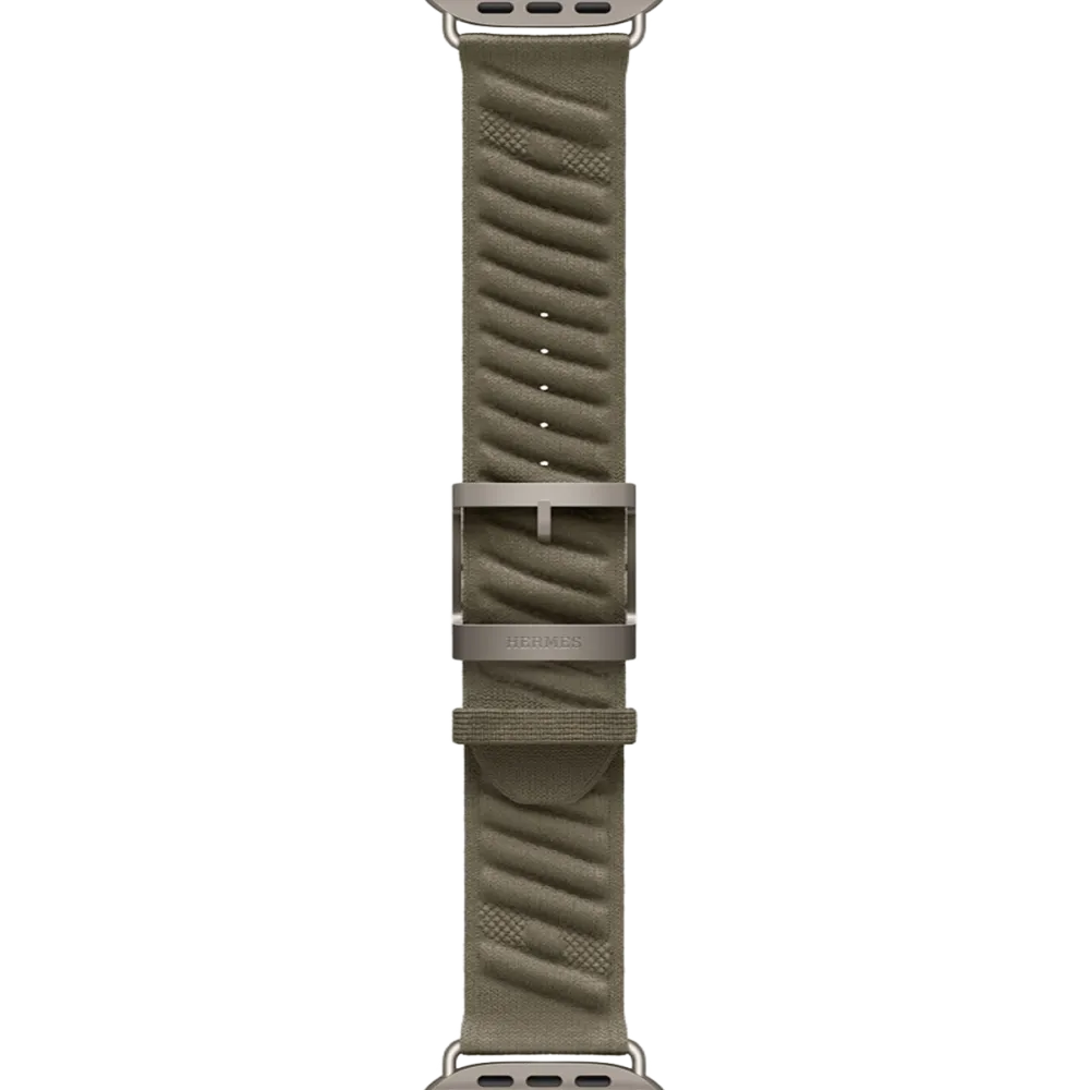 Apple Watch Hermès Ultra 3 GPS + Cellular 49mm Natural Titanium Case with Gris Titane En Mer