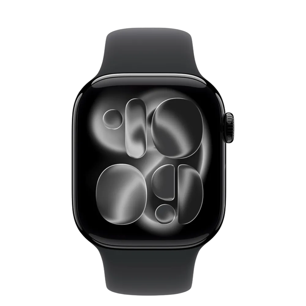 Apple Watch Series 11 GPS 42mm Jet Black Aluminum Case with Black Sport Band - M/L