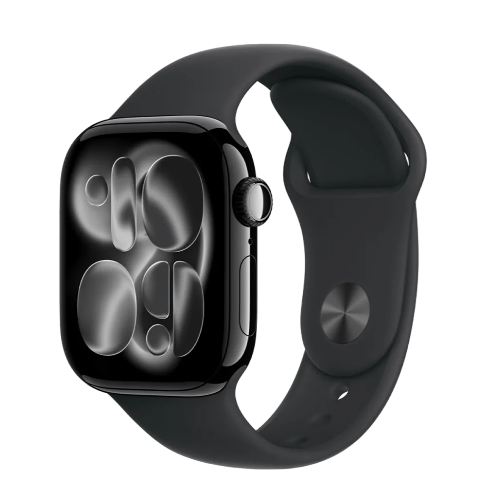 Apple Watch Series 11 GPS 42mm Jet Black Aluminum Case with Black Sport Band - M/L