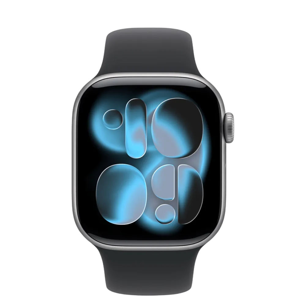 Apple Watch Series 11 GPS 42mm Space Gray Aluminum Case with Black Sport Band - S/M
