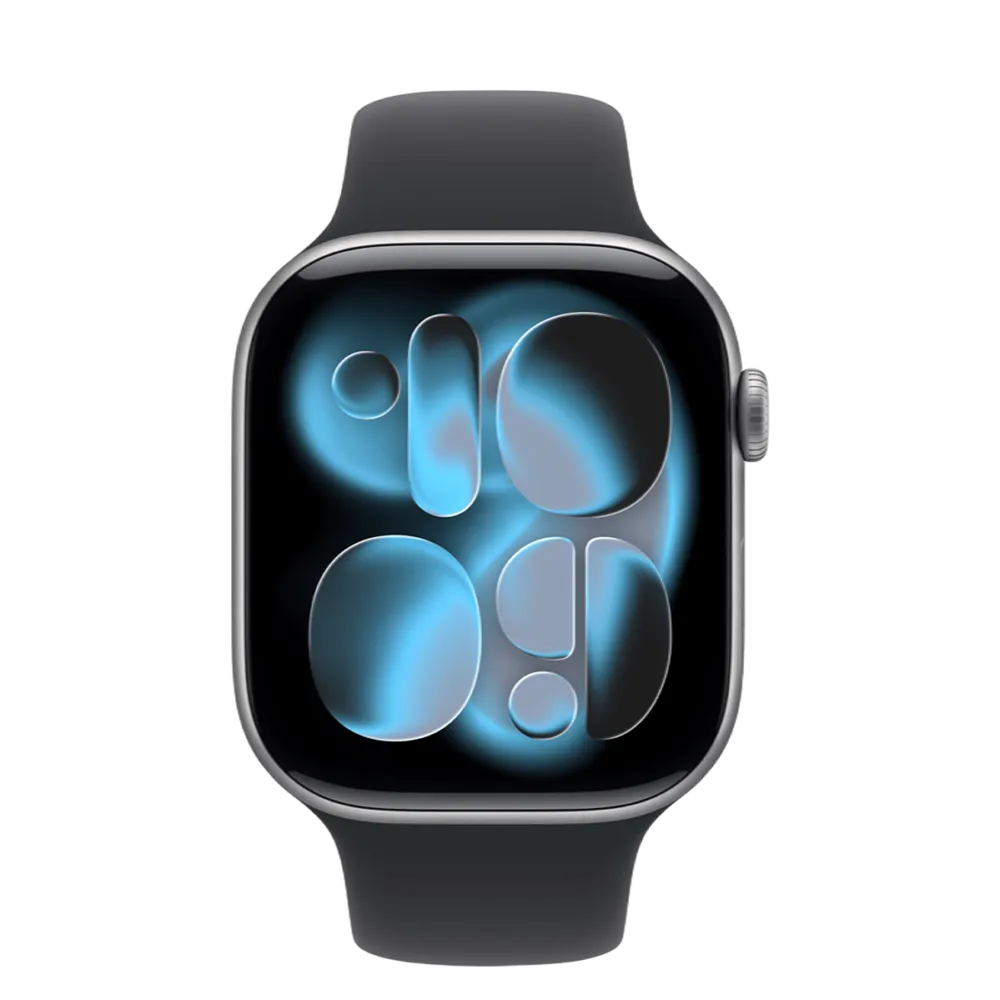 Apple Watch Series 11 GPS 46mm Space Gray Aluminum Case with Black Sport Band - M/L