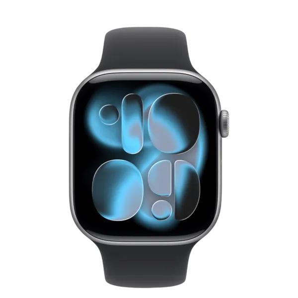 Apple Watch Series 11 GPS 46mm Space Gray Aluminum Case with Black Sport Band - M/L