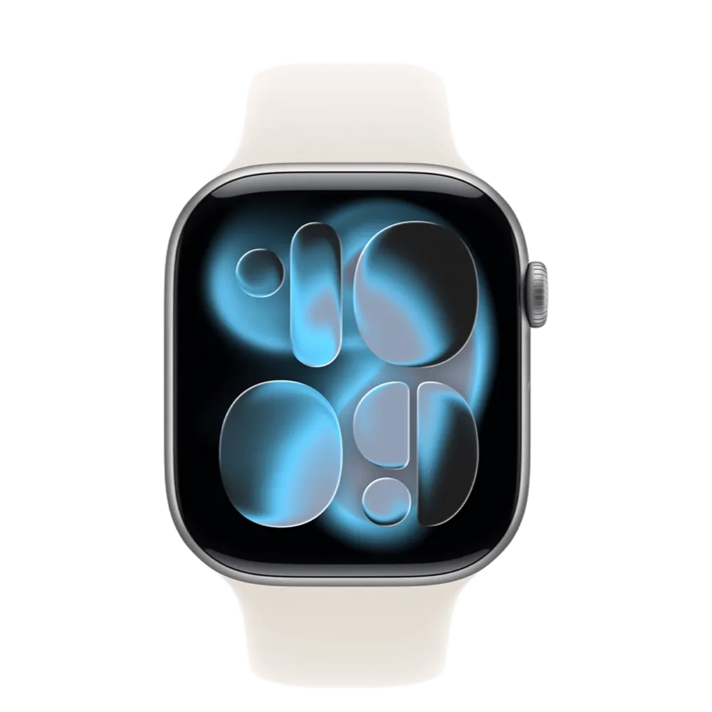 Apple Watch Series 11 GPS 46mm Space Gray Aluminum Case with Starlight Sport Band - M/L