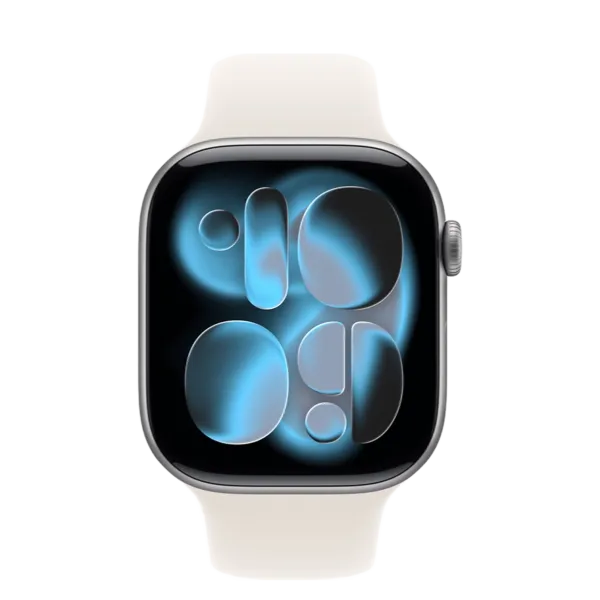 Apple Watch Series 11 GPS 46mm Space Gray Aluminum Case with Starlight Sport Band - M/L