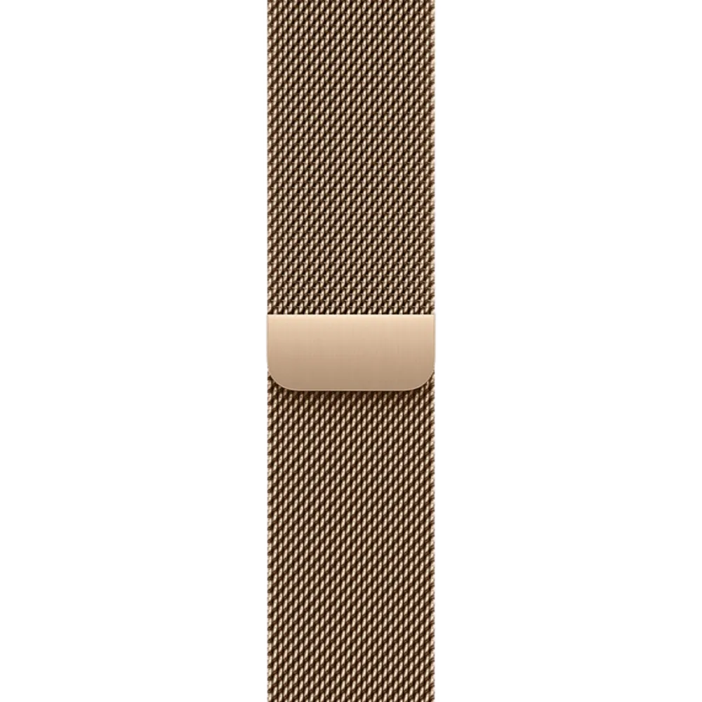 Apple Watch Series 11 GPS + Cellular 42mm Gold Titanium Case with Gold Milanese Loop