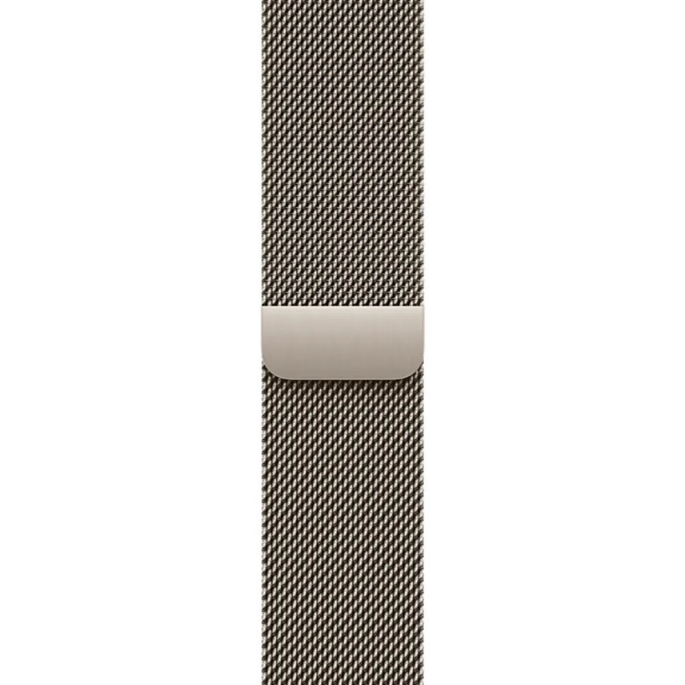 Apple Watch Series 11 GPS + Cellular 42mm Gold Titanium Case with Natural Milanese Loop