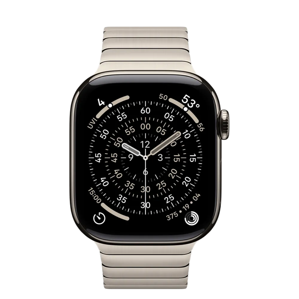 Apple Watch Series 11 GPS + Cellular 42mm Natural Titanium Case with Natural Link Bracelet