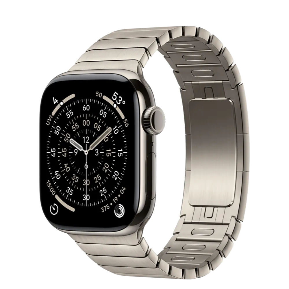 Apple Watch Series 11 GPS + Cellular 42mm Natural Titanium Case with Natural Link Bracelet