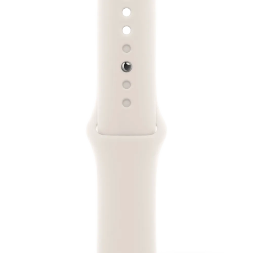 Apple Watch Series 11 GPS + Cellular 42mm Natural Titanium Case with Starlight Sport Band - S/M