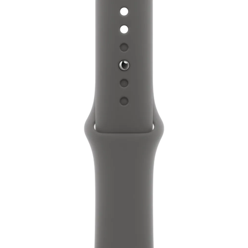 Apple Watch Series 11 GPS + Cellular 42mm Natural Titanium Case with Stone Gray Sport Band - S/M
