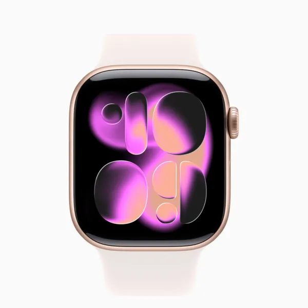 Apple Watch Series 11 GPS + Cellular 42mm Rose Gold Aluminum Case with Light Blush Sport Band - M/L