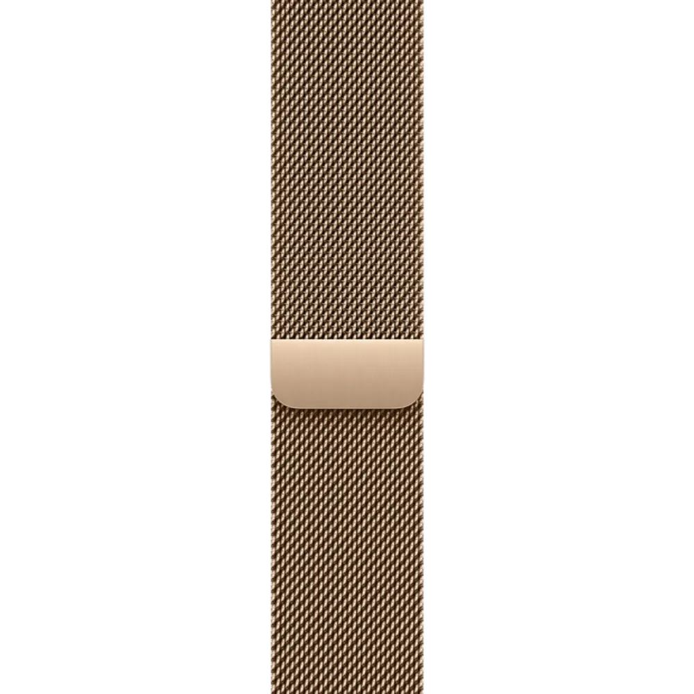 Apple Watch Series 11 GPS + Cellular 46mm Gold Titanium Case with Gold Milanese Loop - M/L