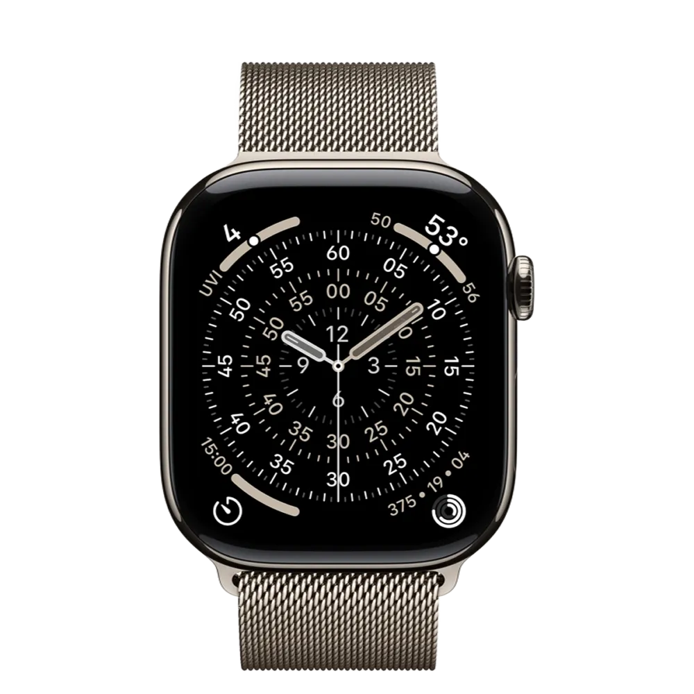 Apple Watch Series 11 GPS + Cellular 46mm Natural Titanium Case with Natural Milanese Loop - M/L