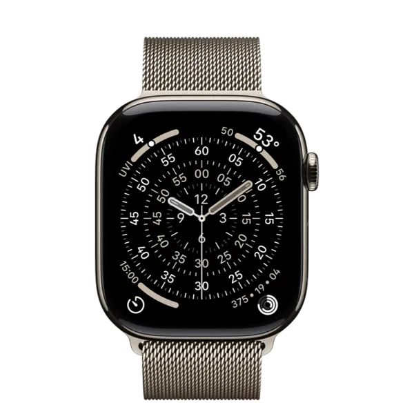 Apple Watch Series 11 GPS + Cellular 46mm Natural Titanium Case with Natural Milanese Loop - M/L