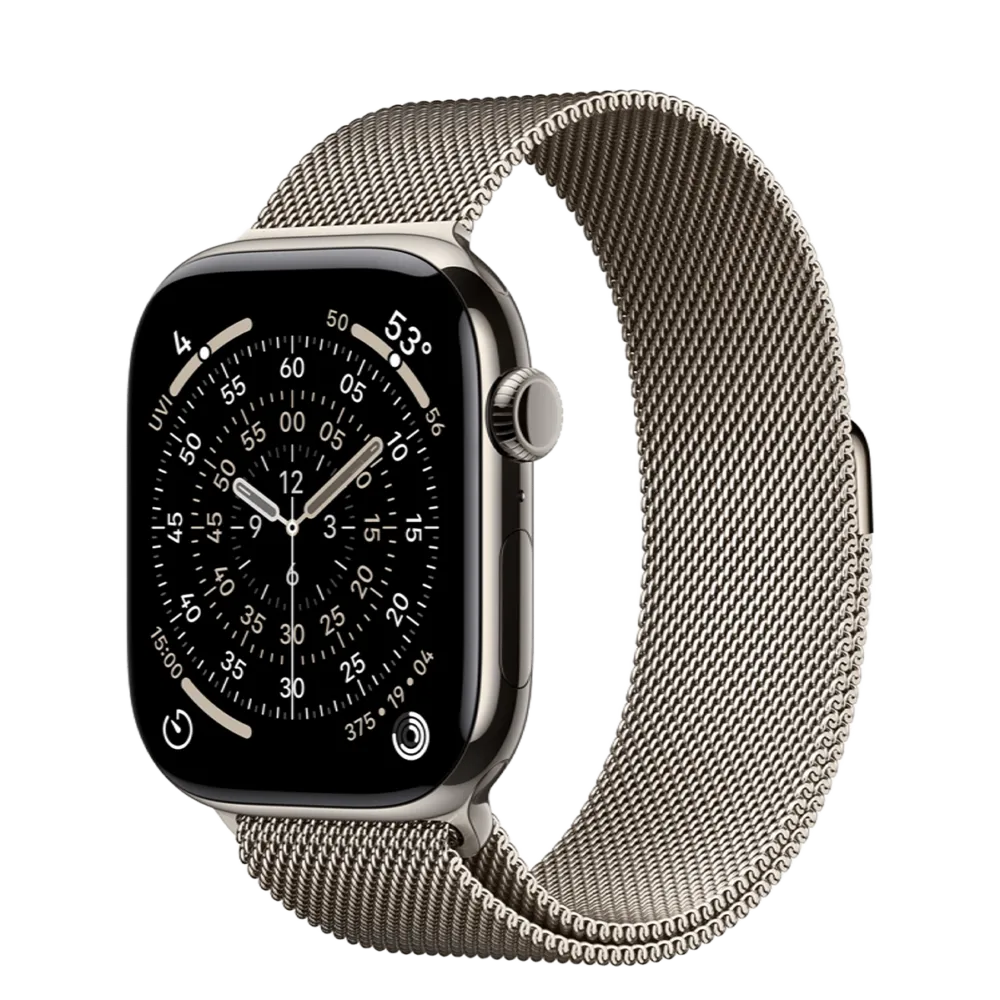 Apple Watch Series 11 GPS + Cellular 46mm Natural Titanium Case with Natural Milanese Loop - M/L