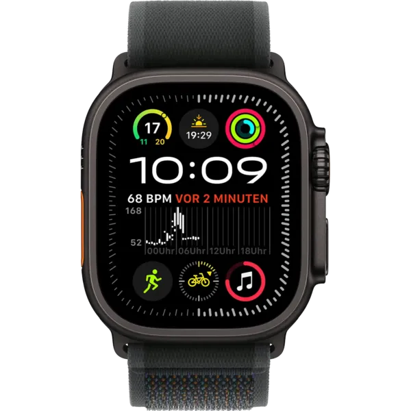 Apple Watch Ultra 2 2024 GPS + Cellular 49mm Black Titanium Case with Black Trail Loop - M/L