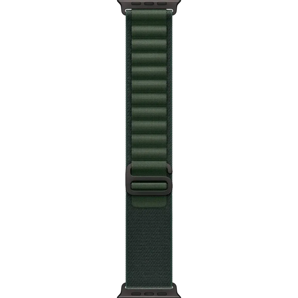 Apple Watch Ultra 2 2024 GPS + Cellular 49mm Black Titanium Case with Dark Green Alpine Loop - Large