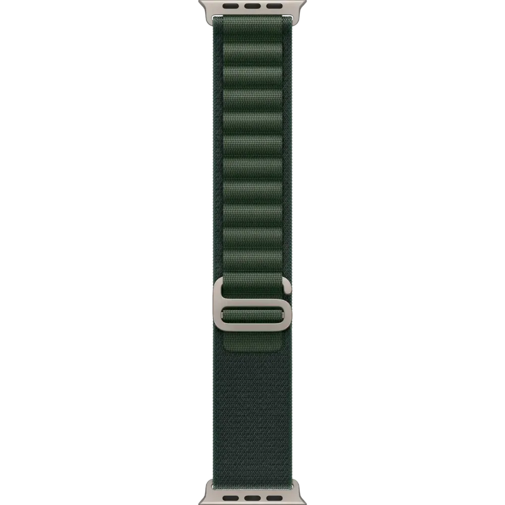 Apple Watch Ultra 2 2024 GPS + Cellular 49mm Natural Titanium Case with Dark Green Alpine Loop - Large