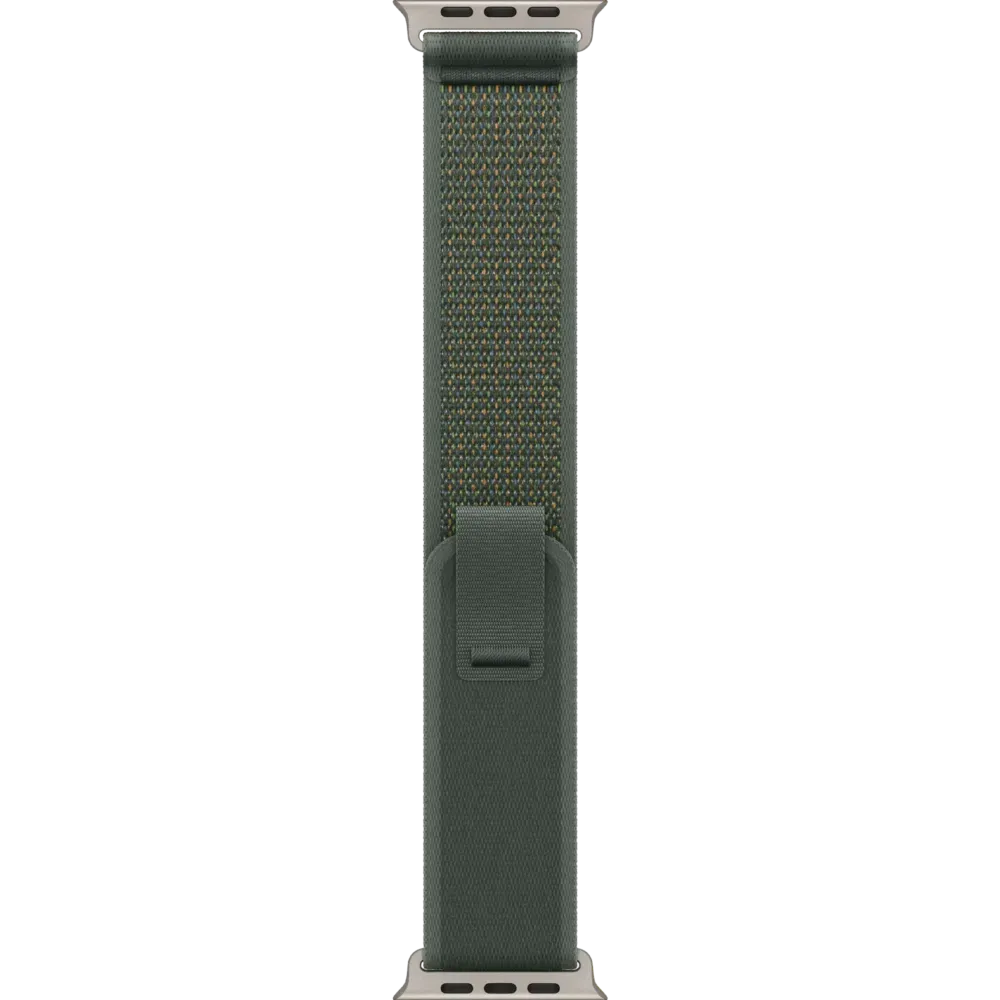 Apple Watch Ultra 2 2024 GPS + Cellular 49mm Natural Titanium Case with Green Trail Loop - M/L