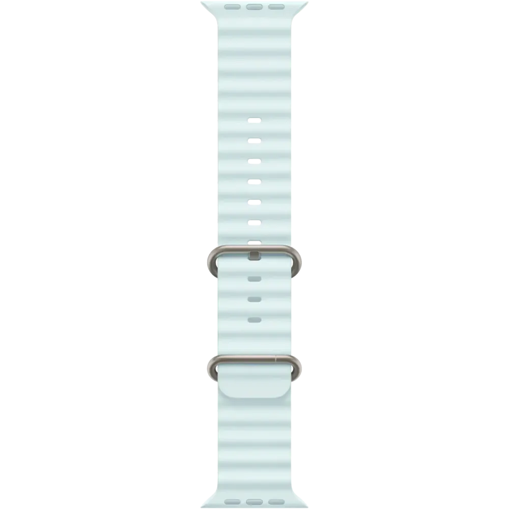 Apple Watch Ultra 2 2024 GPS + Cellular 49mm Natural Titanium Case with Ice Blue Ocean Band