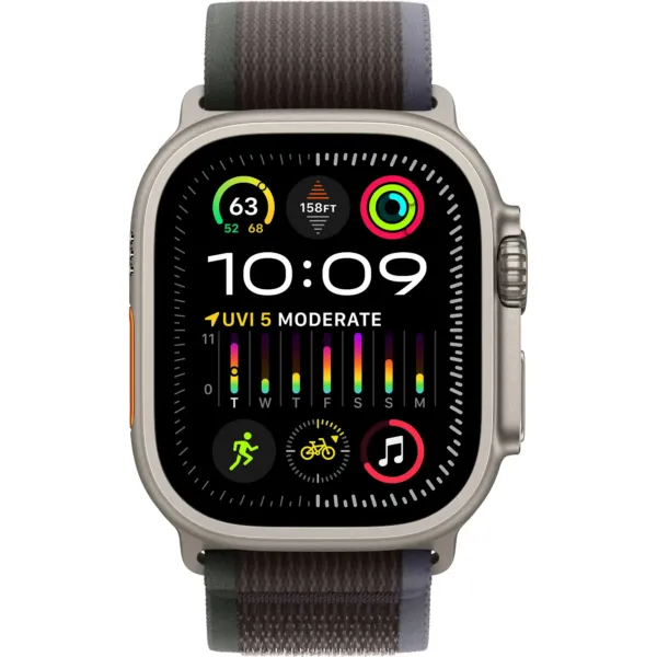 Apple Watch Ultra 2 GPS + Cellular 49mm Titanium Case with Blue/Black Trail Loop - S/M