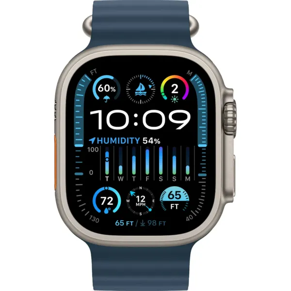 Apple Watch Ultra 2 GPS + Cellular 49mm Titanium Case with Blue Ocean Band
