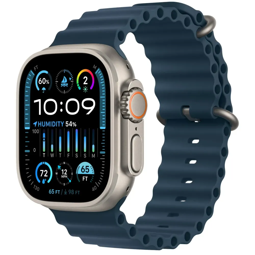 Apple Watch Ultra 2 GPS + Cellular 49mm Titanium Case with Blue Ocean Band