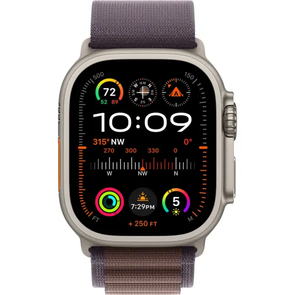 Apple Watch Ultra 2 GPS + Cellular 49mm Titanium Case with Indigo Alpine Loop - Large