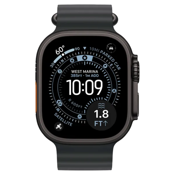 Apple Watch Ultra 3 GPS + Cellular 49mm Black Titanium Case with Black Ocean Band