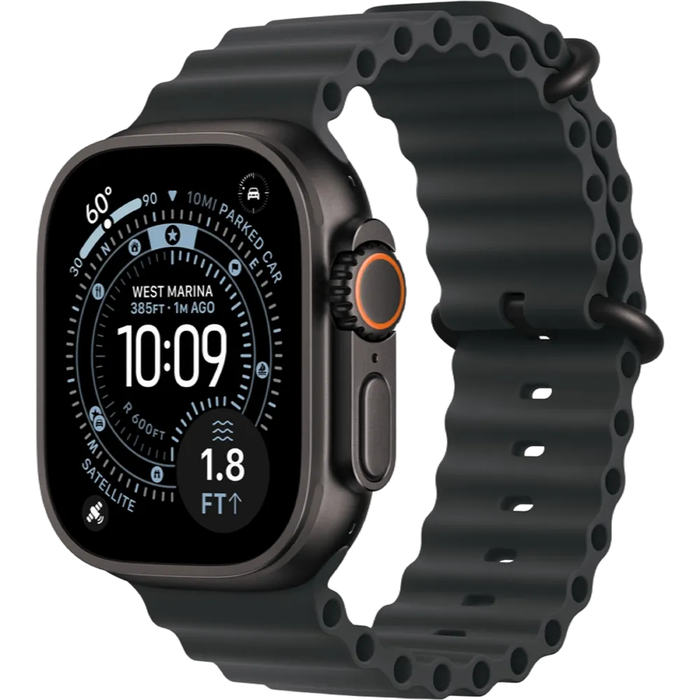 Apple Watch Ultra 3 GPS + Cellular 49mm Black Titanium Case with Black Ocean Band
