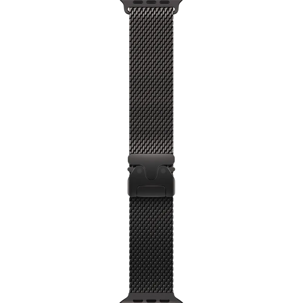 Apple Watch Ultra 3 GPS + Cellular 49mm Black Titanium Case with Black Titanium Milanese Loop - Large