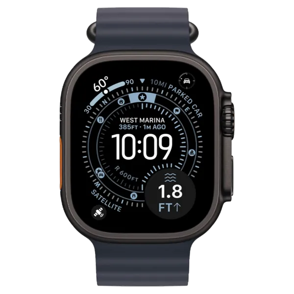 Apple Watch Ultra 3 GPS + Cellular 49mm Black Titanium Case with Navy Ocean Band