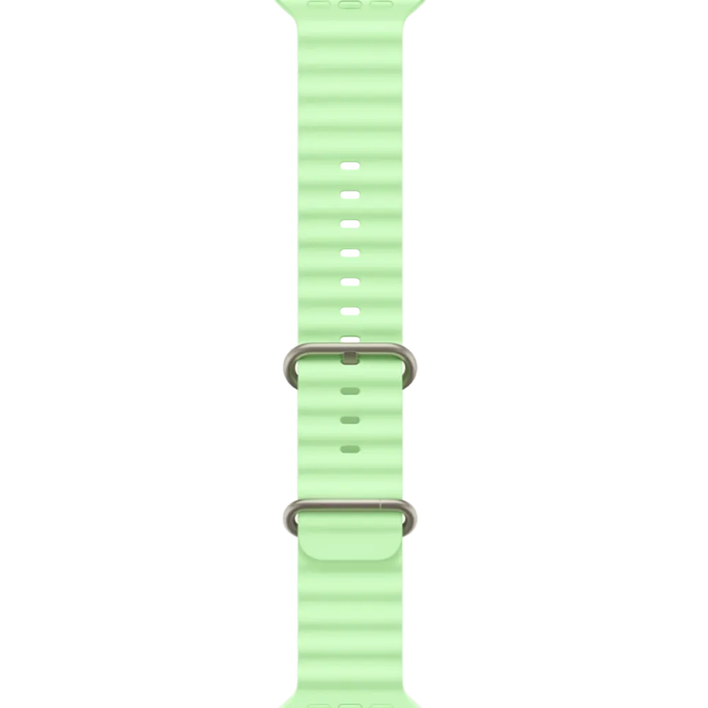 Apple Watch Ultra 3 GPS + Cellular 49mm Natural Titanium Case with Neon Green Ocean Band
