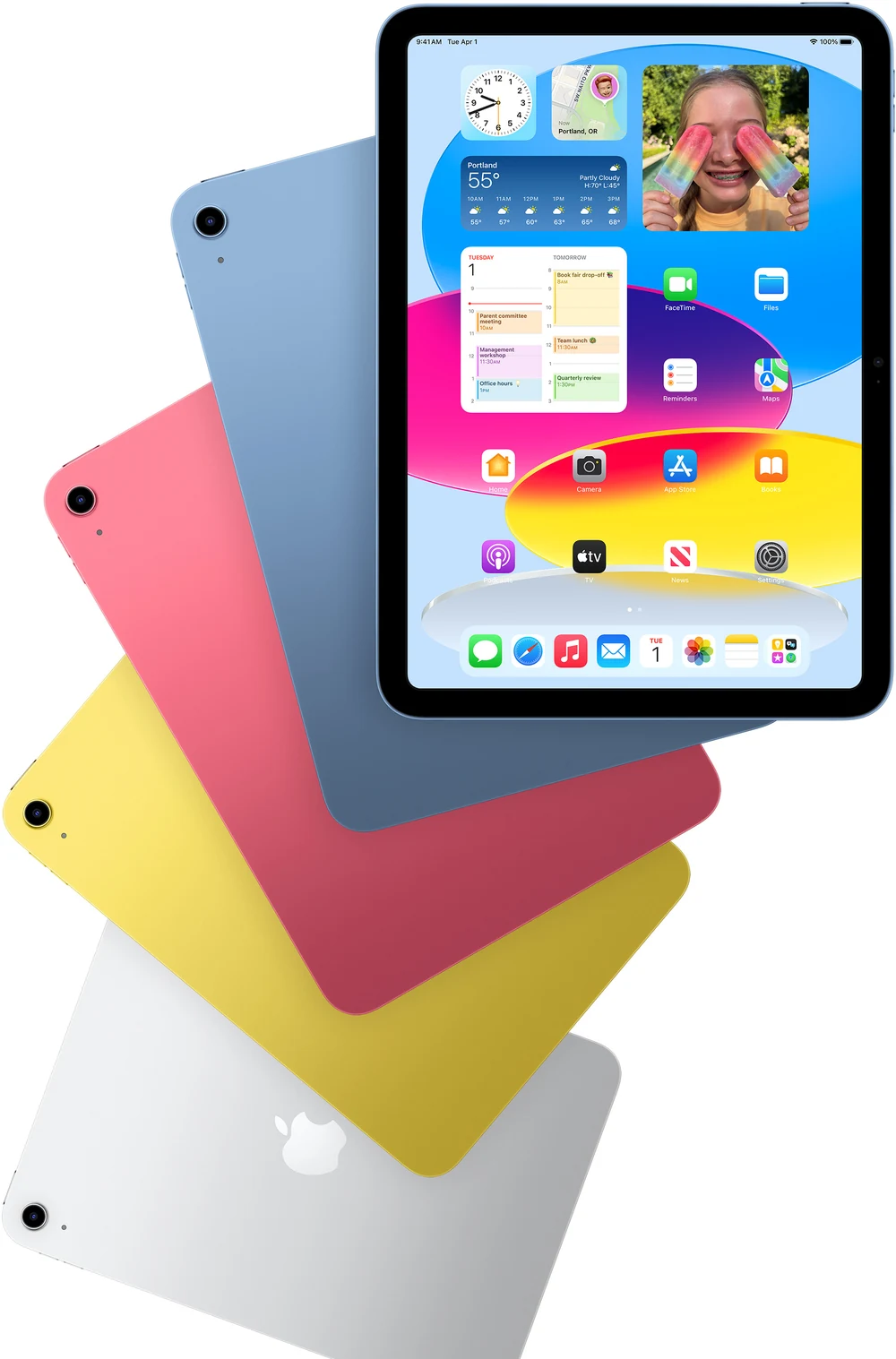 iPad 11 з A16 у кольорах Silver, Blue, Pink і Yellow