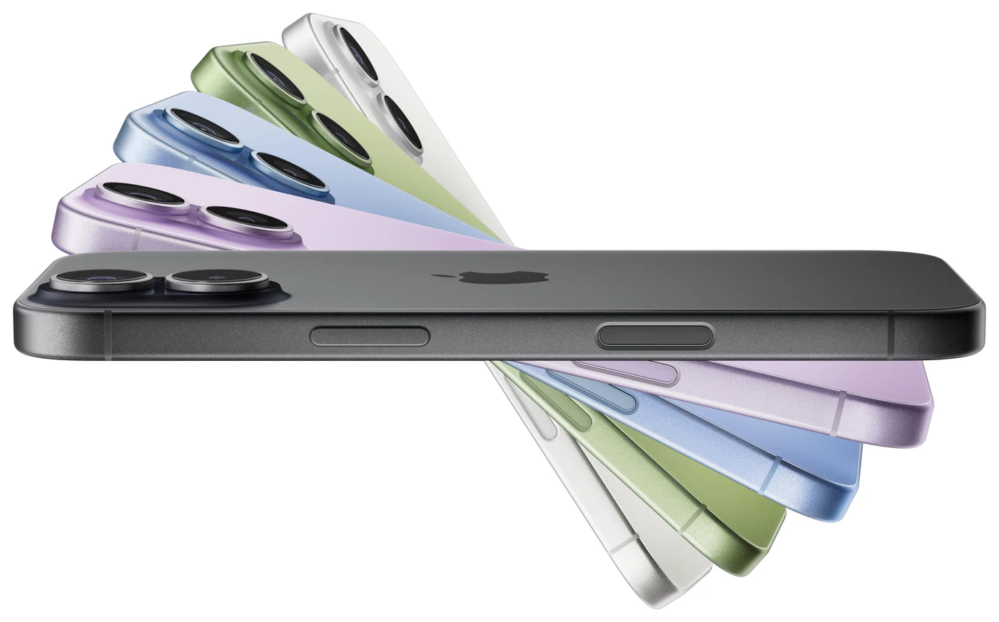iPhone 17 у кольорах Black, White, Mist Blue, Sage і Lavender